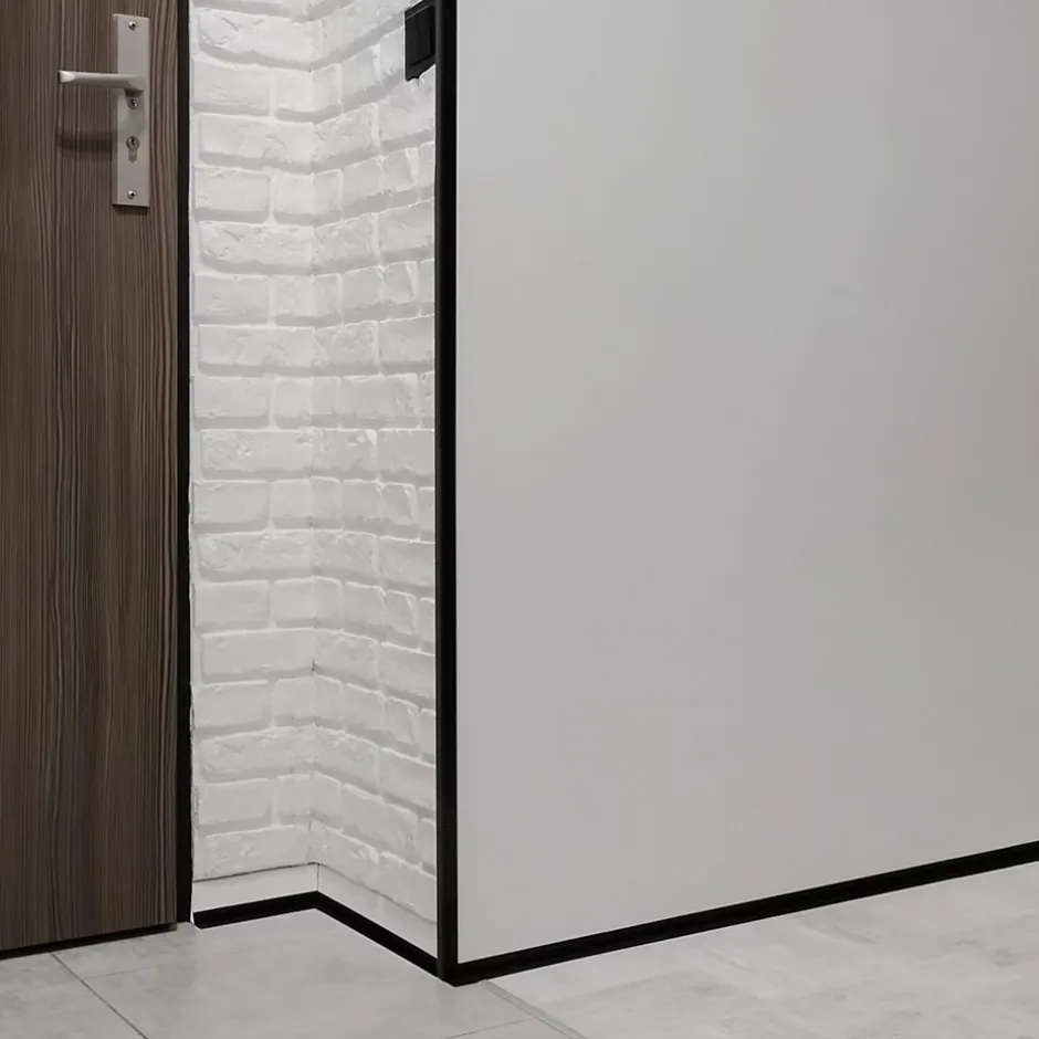 Quest Cornière PVC 35x35 mm de protection et de décoration, baguette d'angle de finition, profilé L, KT, rigide, l'or, 100 cm