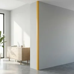 Quest Cornière PVC 50x50 mm de protection et de décoration, baguette d'angle de finition, profilé L, KT, rigide, l'or, 200 cm