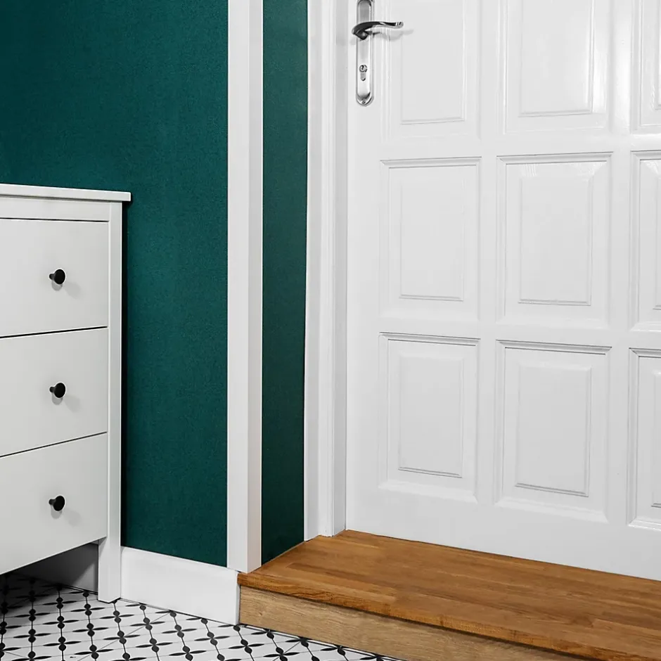 Cornière PVC 50x50 mm de protection et de décoration, baguette d'angle de finition, profilé L, KT, rigide, blanc, 200 cm-Quest New