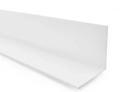 Cornière PVC 50x20 mm de protection et de décoration, baguette d'angle de finition, profilé L, KT, rigide, blanc, 100 cm-Quest Hot