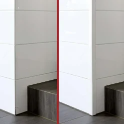 Quest Cornière PVC 40x40 mm de protection et de décoration, baguette d'angle de finition, profilé L, KT, rigide, blanc, 100 cm