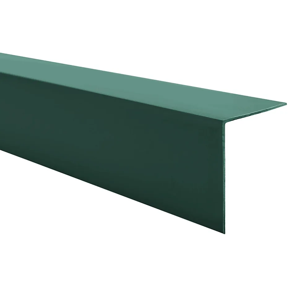 Cornière PVC 15x15mm de protection et de décoration, baguette d'angle de finition, profilé L, KT, rigide, vert, 200 cm-Quest Best