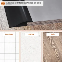 Quest Profil de rampe flexible en PVC pour carrelages, moquettes, beige, 200 cm