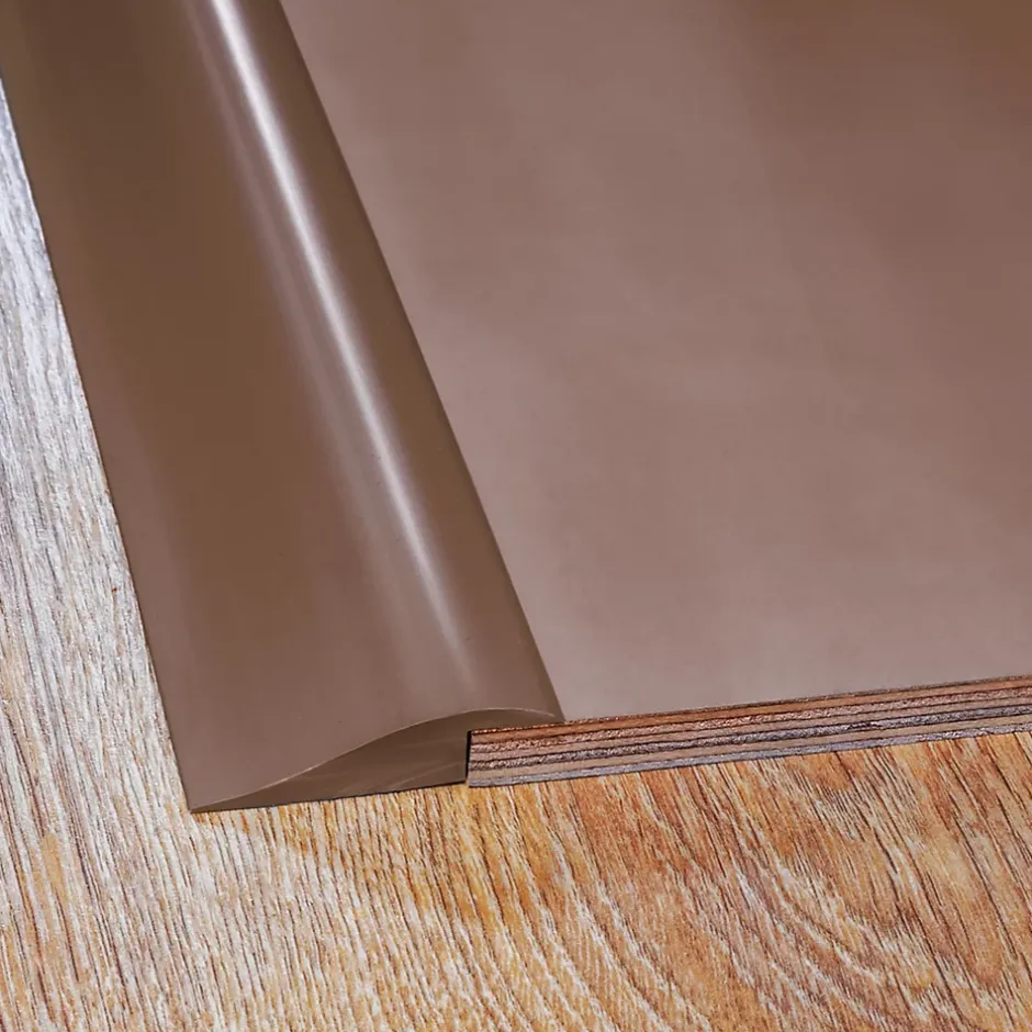 Profil de rampe flexible en PVC pour carrelages, moquettes, brun, 100 cm-Quest Outlet