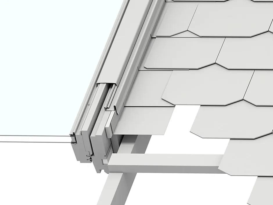 Raccord fenêtre de toit simple sur ardoises EDN CK04 gris-Velux Clearance