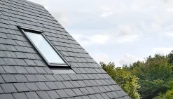 Velux Raccord fenêtre de toit simple sur ardoises EDN MK04 gris