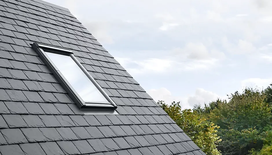 Velux Raccord fenêtre de toit simple sur ardoises EDL MK04 gris