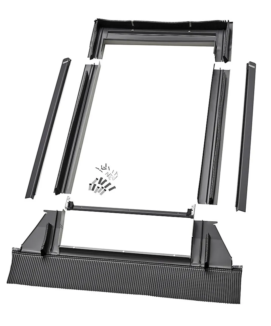 Raccord fenêtre de toit simple sur tuiles EDW MK06 gris-Velux