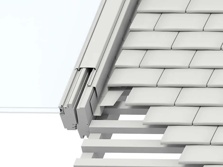 Raccord fenêtre de toit simple sur tuiles plates EDP MK06 gris-Velux Outlet