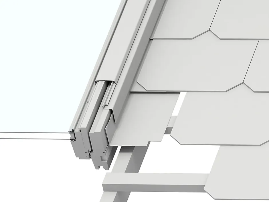 Raccord fenêtre de toit simple sur ardoises EDL CK04 gris-Velux