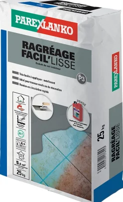 Ragréage Facil'Lisse gris 25 kg-Parexlanko New