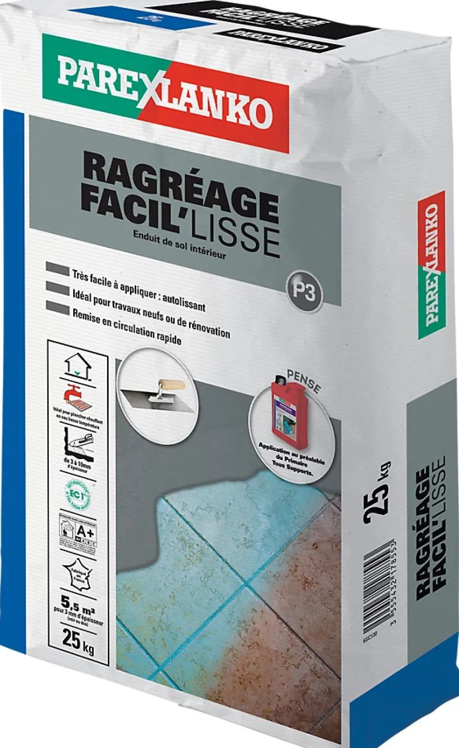 Ragréage Facil'Lisse gris 25 kg-Parexlanko New