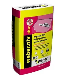 Ragréage fibré autolissant de sols (P4R FIBRE) .NIV DUR - Sac de 25 Kg-Weber New