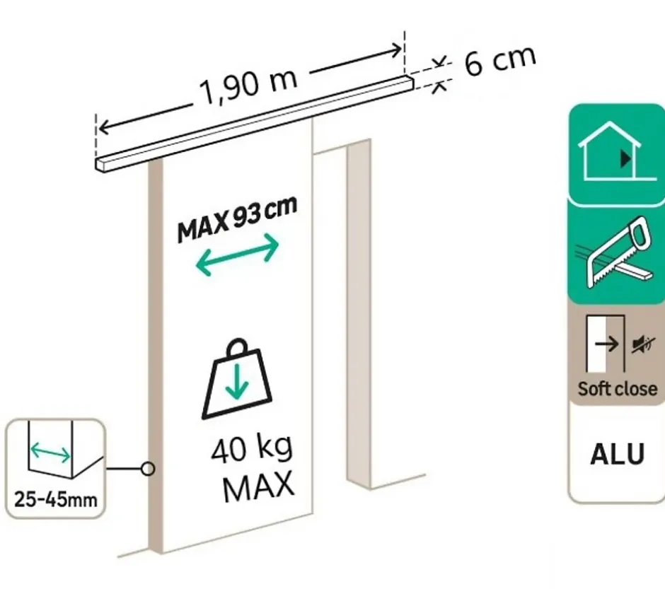 Rail Alu Avec Cache Rail Couleur Alu-Gd Menuiseries Clearance