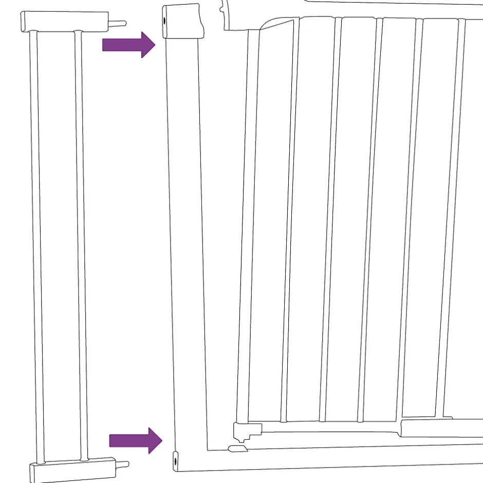 Rallonge pour barrière de sécurité escalier sans perçage pour enfant, bébé, chien-Facility'S Discount