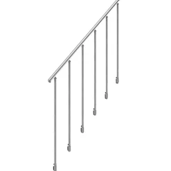 Rampe arrondie pour escalier Stroomi aluminium argent-Fortia New