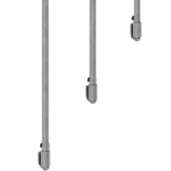 Rampe arrondie pour escalier Stroomi aluminium argent-Fortia New