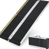 Rampe Portable en Aluminium pour Fauteuil Roulant Plaque de Transition Surface Antidérapante Autocollants-Giantex Discount