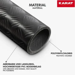 Revetement sur mesure, Noir 120 x 400 cm --Floordirekt Online