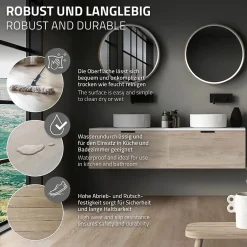 Revêtement de sol à clic en PVC 6,16m²/28 planches 122x18cm marron aspect chêne afterglow-Ml-Design