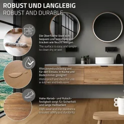 Revêtement de sol à clic en PVC 3,08m²/14 planches 122x18cm marron clair aspect chêne-Ml-Design Clearance