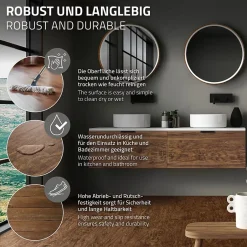 Ml-Design Revêtement de sol à clic en PVC 7,7 m² / 35 planches 122 x 18 cm marron aspect acacia