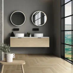 Revêtement de sol à clic en PVC 3,12m²/40 planches marron aspect chêne à chevrons naturel-Ml-Design Best