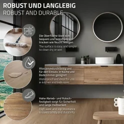 Ml-Design Revêtement de sol à clic PVC 6,16m²/28 planches 122x18cm marron aspect chêne golden hour