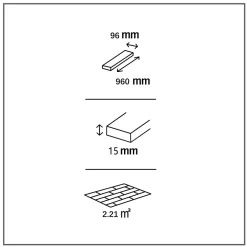 Revêtement de sol à coller Rayong 2 M en bambou verni-GoodHome Outlet