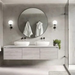 Revêtement de sol autocollant en PVC 6,69m²/48 planches 91,5x15,3cm blanc aspect chêne-Ml-Design Best