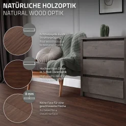 Ml-Design Revêtement de sol autocollant PVC 6,69m²/48 planches 91,5x15,3cm rouge-brun aspect noyer