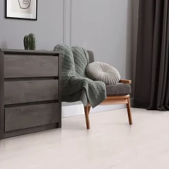 Ml-Design Revêtement de sol autocollant en PVC 11,15m²/80 planches 91,5x15,3cm blanc aspect chêne