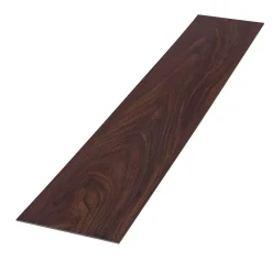Revêtement de sol autocollant PVC 11,15m²/80 planches 91,5x15,3cm rouge-brun aspect noyer-Ml-Design