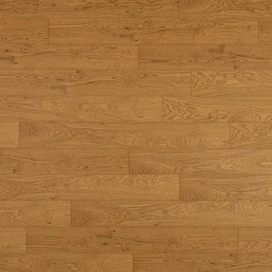 Revêtement de sol plaqué chêne finition verni coloris blond Ep 10mm- New