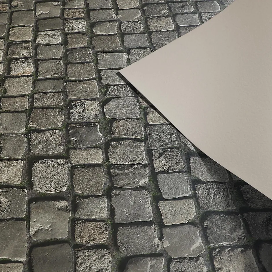 Revêtement de sol PVC 3D Moonlight Vinyle Cobble 100 x 50 cm --Floordirekt Discount