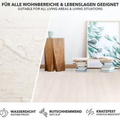 Revêtement de sol sur mesure Atlantic Pure Oak 009S 200 x 100 cm --Floordirekt Hot