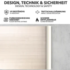 Revêtement de sol sur mesure Atlantic Pure Oak 009S 100 x 250 cm --Floordirekt Hot