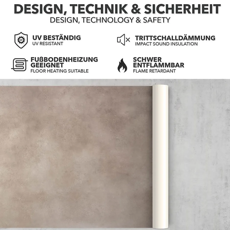 Revêtement de sol sur mesure Atlantic Midas 741M 200 x 200 cm --Floordirekt Discount