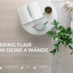 Revêtement de sol sur mesure Atlantic Pure Oak 009S 100 x 500 cm --Floordirekt Online