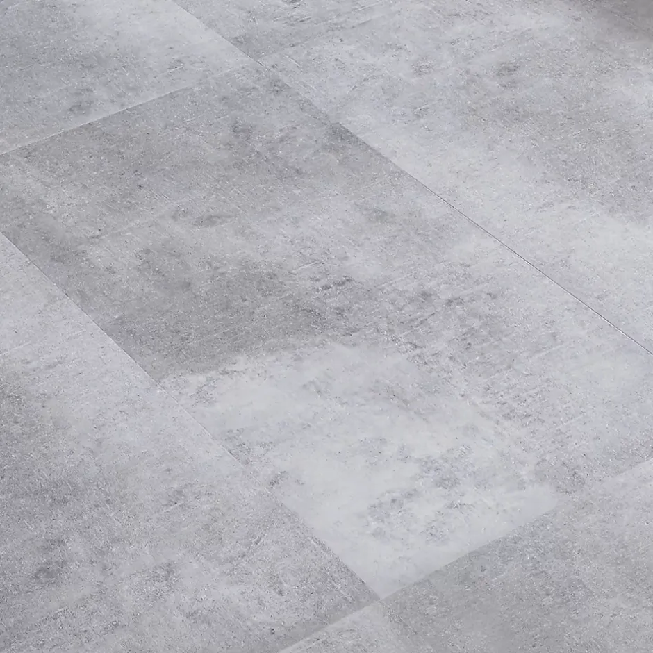 Revêtement de sol vinyle SPC à clipser Aldire 10 planches 1,86 m² gris effet béton-Neu.Holz Outlet