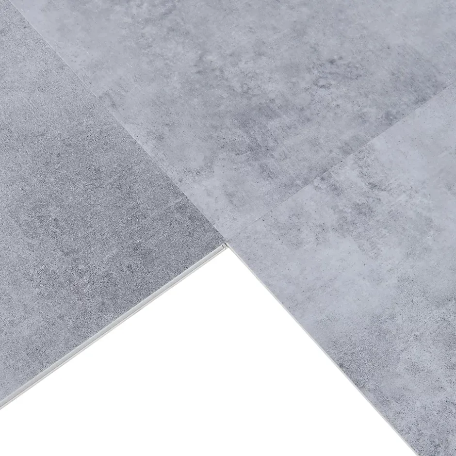 Revêtement de sol vinyle SPC à clipser Aldire 10 planches 1,86 m² gris effet béton-Neu.Holz Outlet