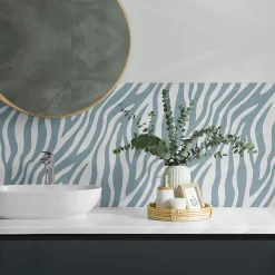 Revêtement Mural PVC 50x50 cm Motif Zébré 4 pièces-Wallfluent Best