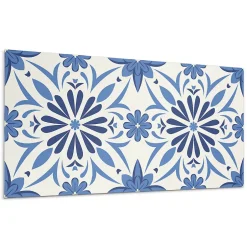 Wallfluent Revêtement Mural PVC 100x50 cm Motifs Végétaux En Carreaux 1 pièce