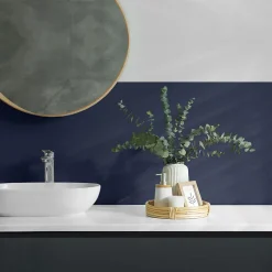 Revêtement Mural PVC 50x50 cm Couleur : Bleu Marine Foncé 4 pièces-Wallfluent Online