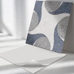 Wallfluent Revêtement Mural PVC 50x50 cm Motif De Mosaïque Abstrait 4 pièces