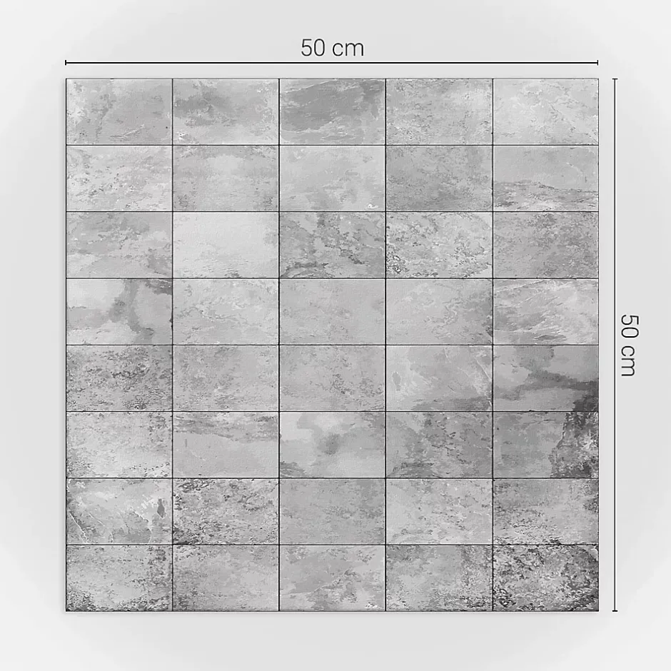 Wallfluent Revêtement Mural PVC 50x50 cm Texture De Mosaïque 4 pièces