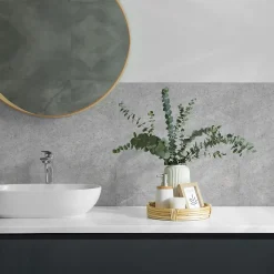 Wallfluent Revêtement Mural PVC 50x50 cm Texture Du Béton Brut 4 pièces