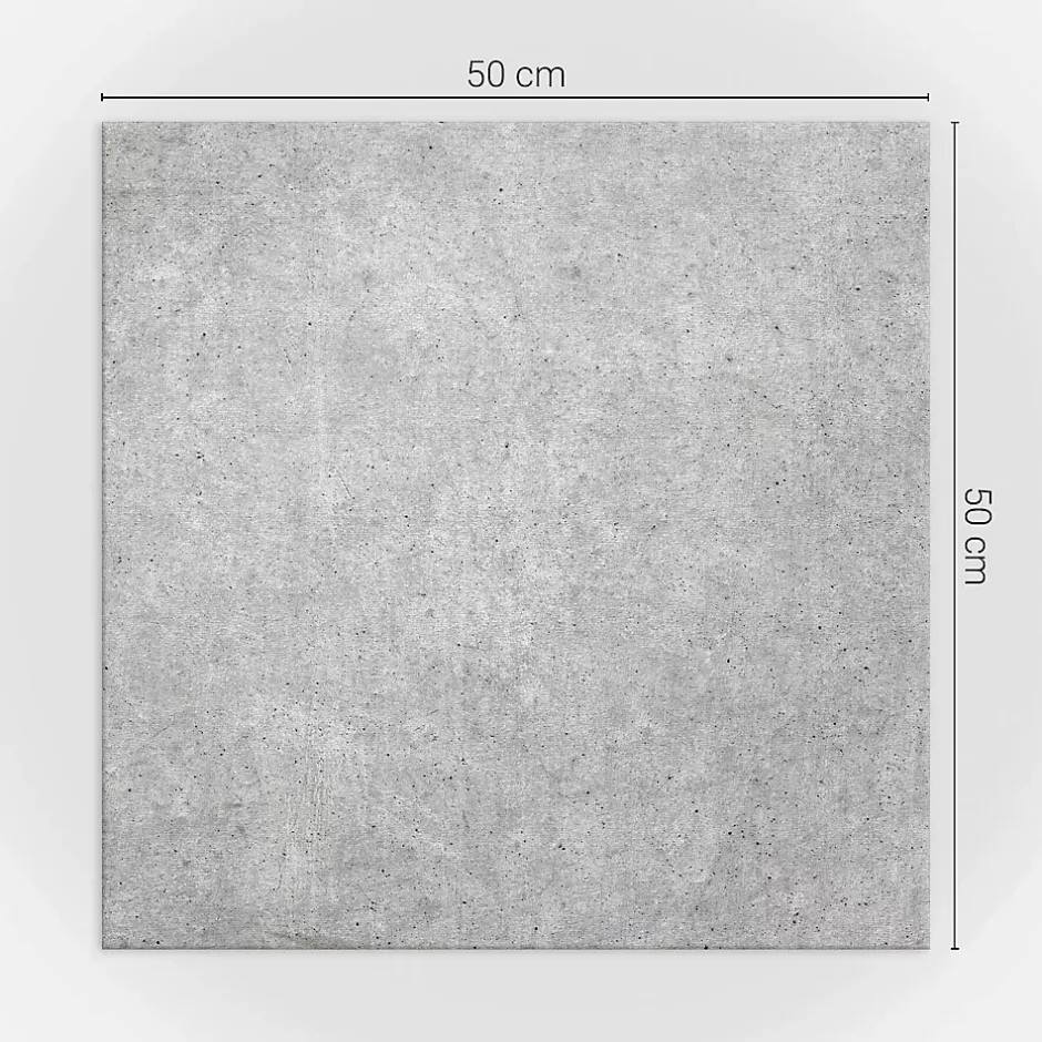 Wallfluent Revêtement Mural PVC 50x50 cm Texture Du Béton Brut 4 pièces