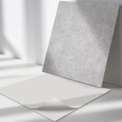 Wallfluent Revêtement Mural PVC 50x50 cm Texture Du Béton Brut 4 pièces