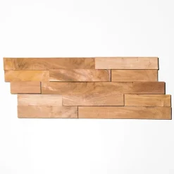 Revêtement parement en teck recyclé naturel barette 20cm x50cm-Wanda Collection Sale